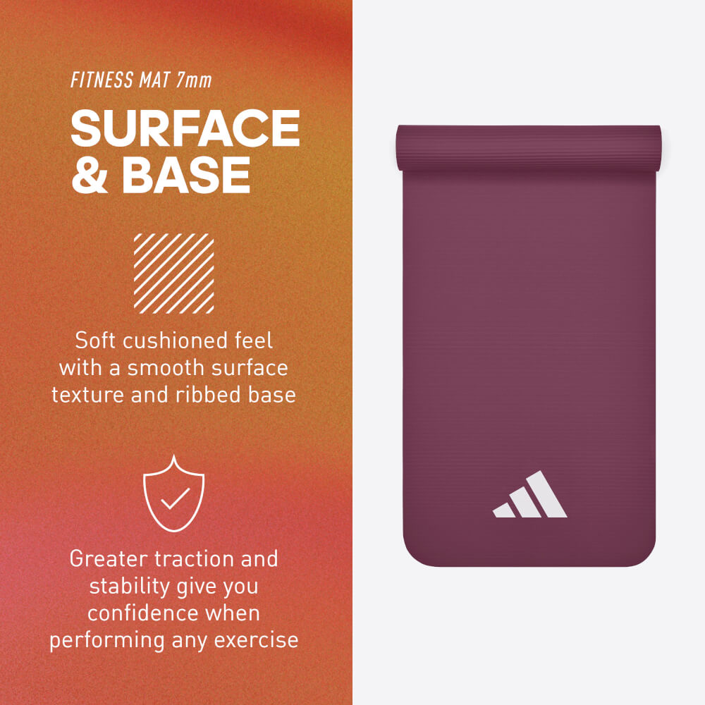เสื่อฟิตเนส 7 มม. ADIDAS ADMT-11014MN สีแดงเข้ม